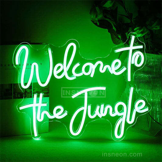 Welcome To The Jungle neon letter