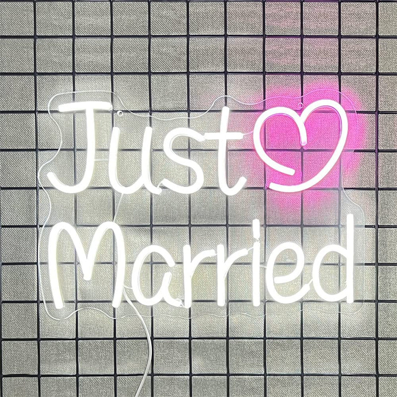 Just Married Neon Sign For Wedding Etsy