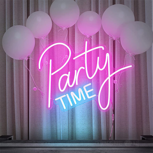 Party Time Custom Neon Wedding Sign