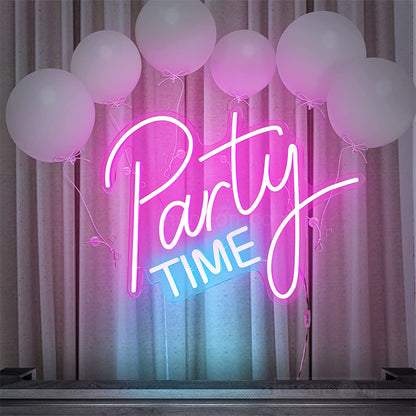 Party Time Custom Neon Wedding Sign