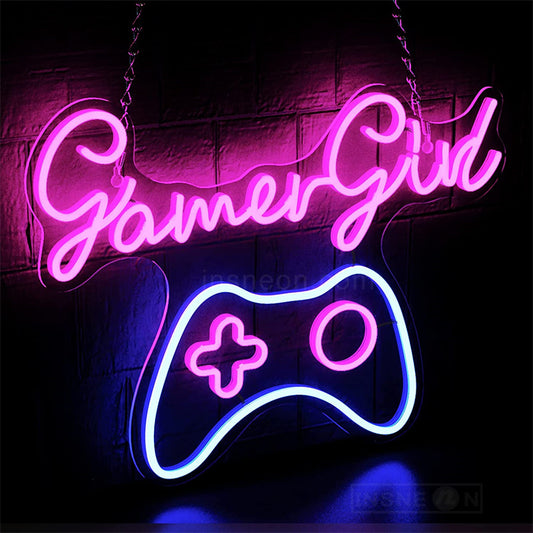 Gamegirl Neon Game Controller Sign