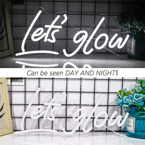Let's Glow custom neon letter lights