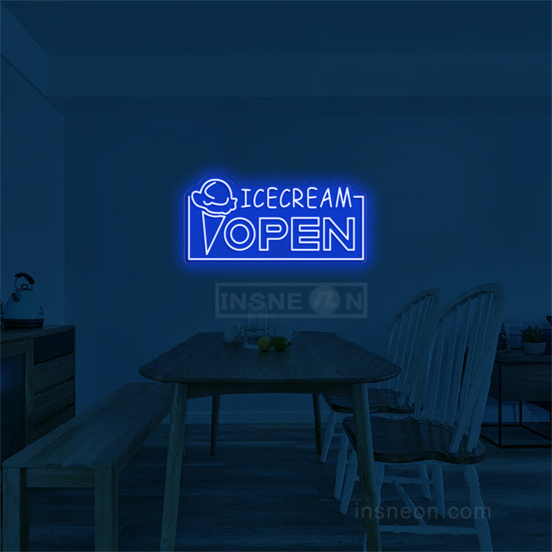 Icecream Open Neon Sign