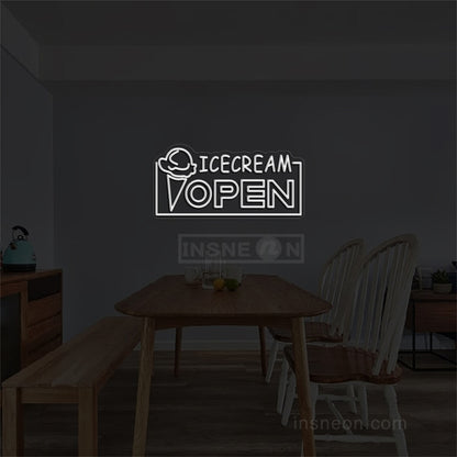 Icecream Open Neon Sign