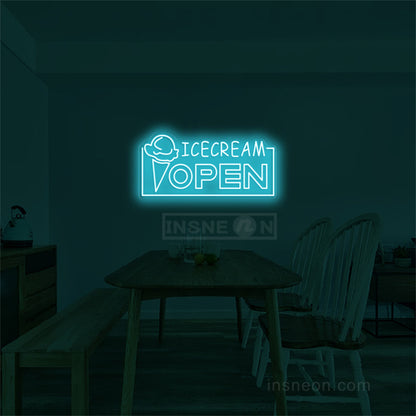 Icecream Open Neon Sign