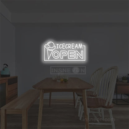 Icecream Open Neon Sign