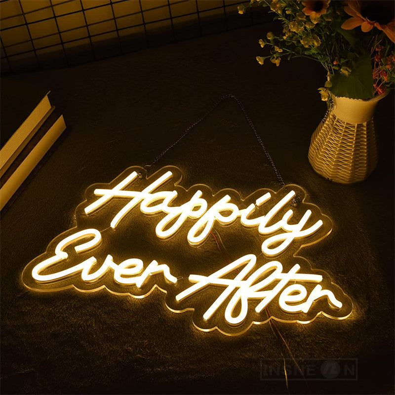 Happily Ever After Neon Wedding Signs