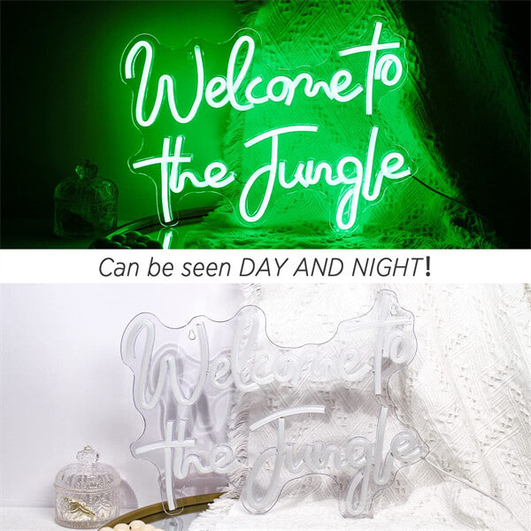 Welcome To The Jungle neon letter