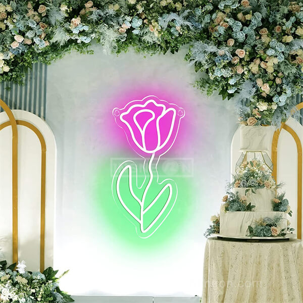 Rose Mother's day neon sign