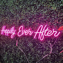 Happily Ever After Wedding Decor Neon Sign