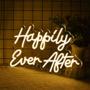 Happily Ever After Neon Wedding Signs