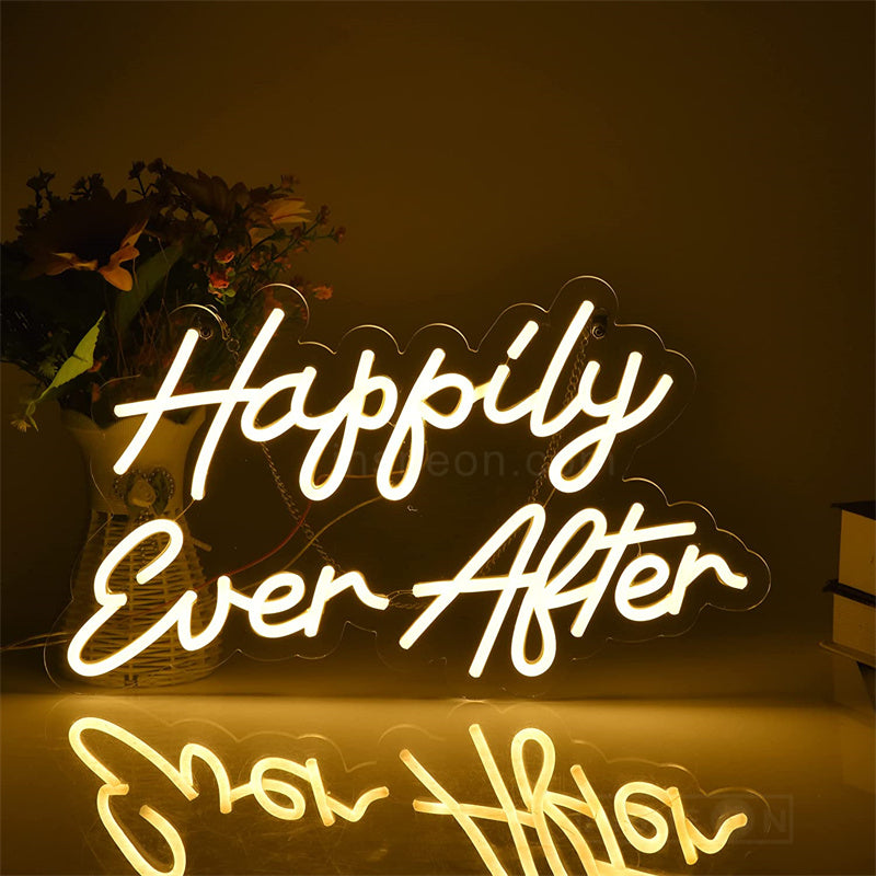 Happily Ever After Neon Wedding Signs