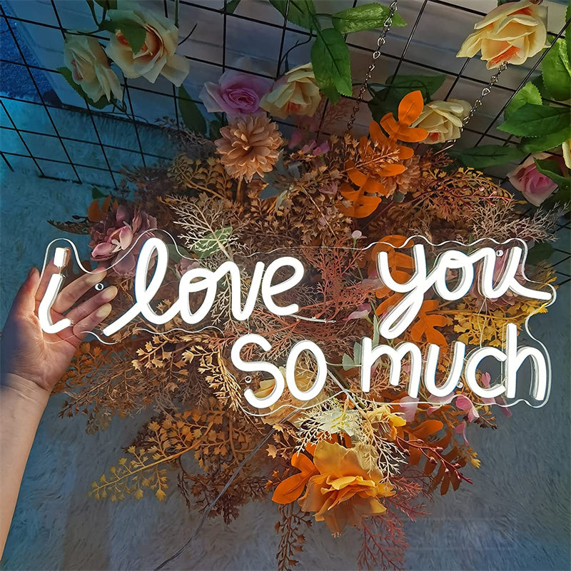 I Love You So Much Wedding Decor Neon Sign