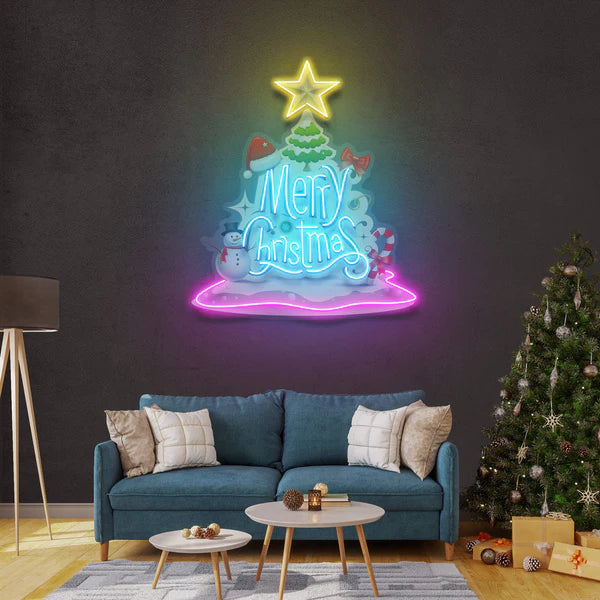 Merry christmas Art Work Led Neon Sign Light