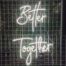 Better Together wedding neon sign