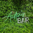 'Austin's BAR' Home Bar Neon Sign