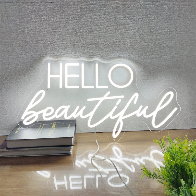 Hello beautiful wedding neon signs