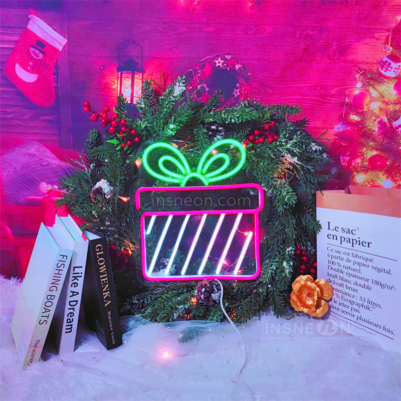 InsNeon Factory Christmas gift box Custom Neon Sign