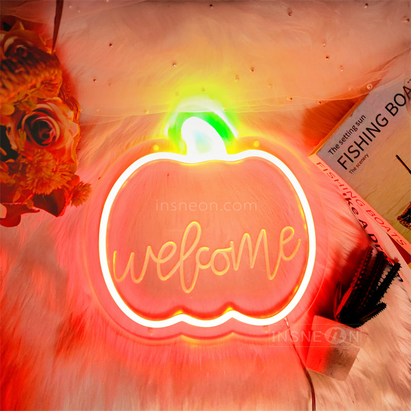 InsNeon Factory Pumpkin&welcome Custom Neon Sign