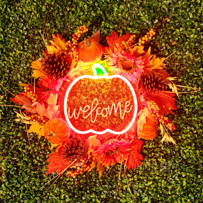 InsNeon Factory Pumpkin&welcome Custom Neon Sign
