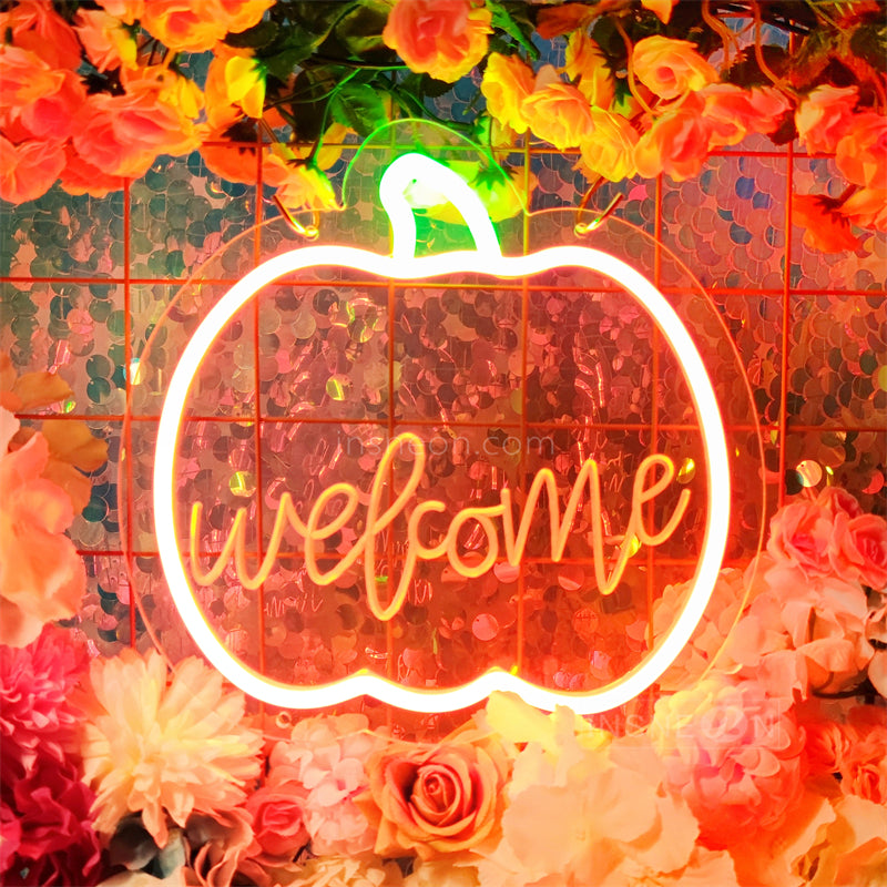 InsNeon Factory Pumpkin&welcome Custom Neon Sign