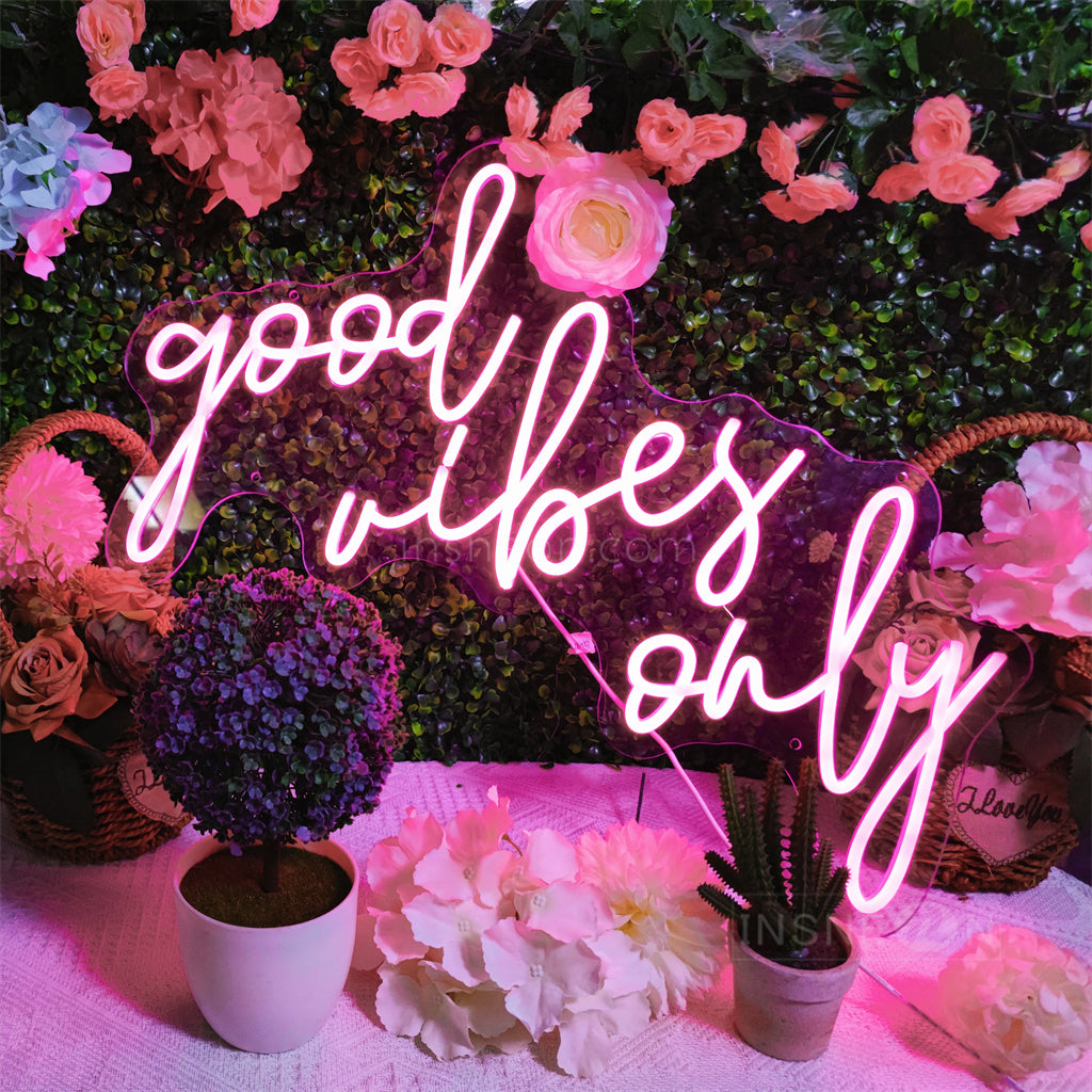 InsNeon Factory Good Vibes Only Custom Neon Sign