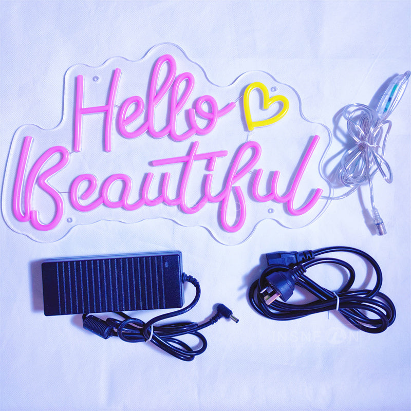 InsNeon Factory Hello Beautiful Custom Neon Sign