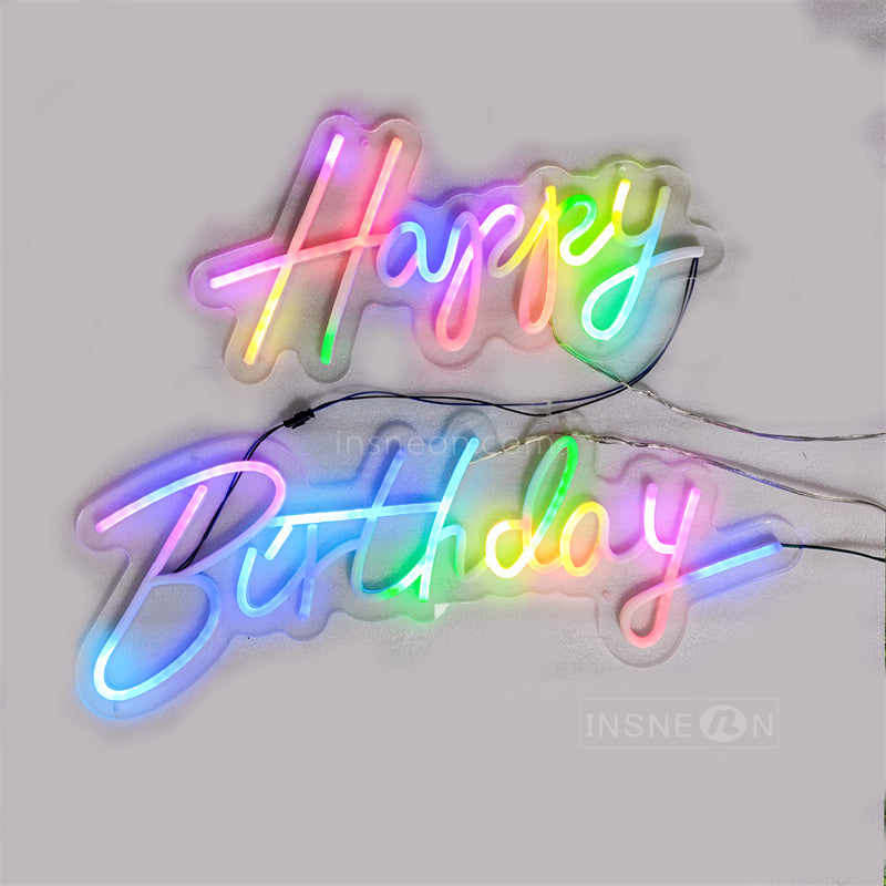 InsNeon Factory Happy birthday Neon Sign