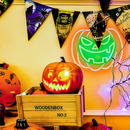 Jack-O'-Lantern Custom Halloween Neon Sign