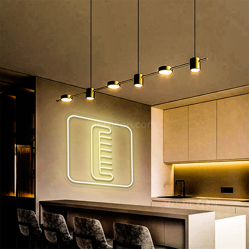 InsNeon Factory Comb Custom Barber Neon Sign