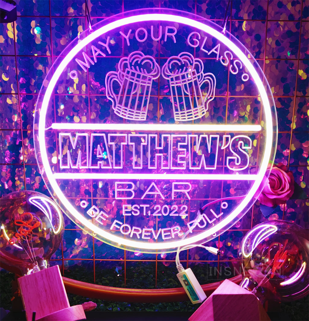Matthew's Bar Custom Neon Bar Sign