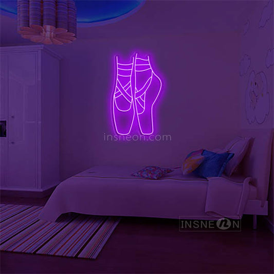 'Ballet Shoes' LED Neon Sign