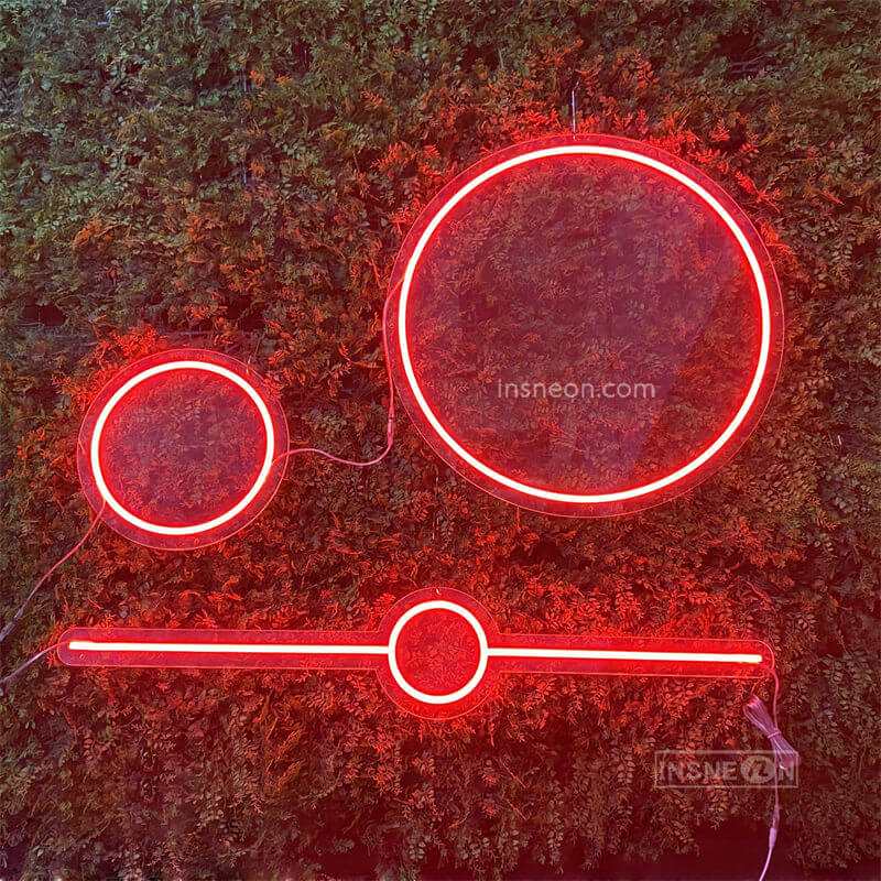 Big Circle, small circle Led Custom Neon Sign