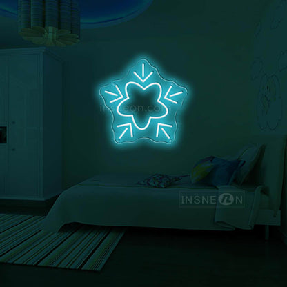 Blue snowflakes Led Custom Neon Sign