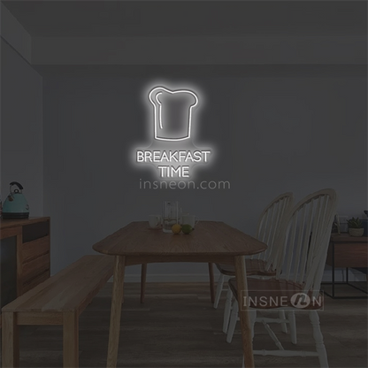 'Breakfast Time' LED Neon Sign