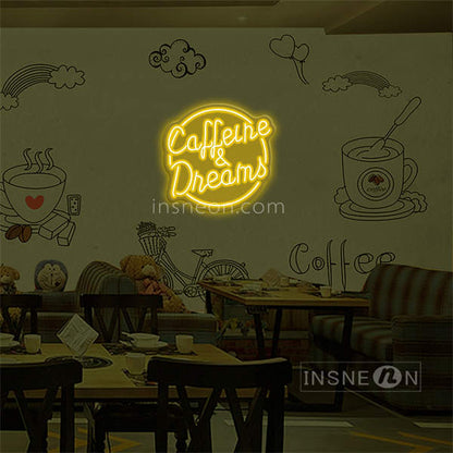 'Coffee and dreams' LED Neon sign