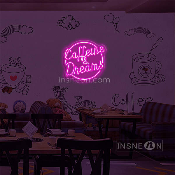 'Coffee and dreams' LED Neon sign