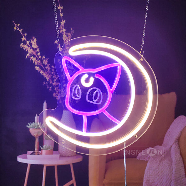 Comic Cat Custom Neon Sign