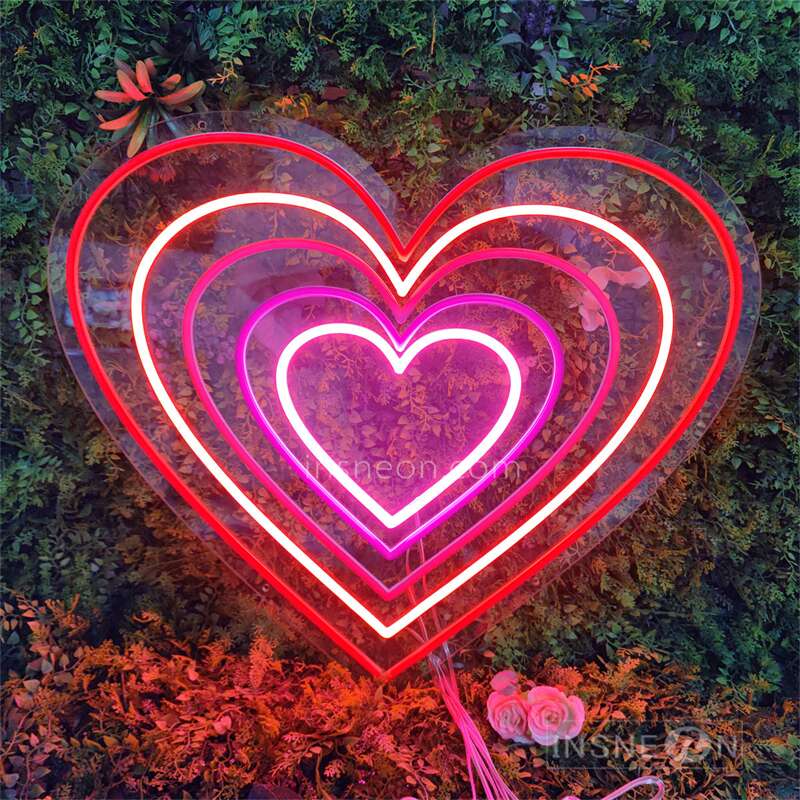Custom Proposal Heart Beat LED Neon Sign (60cm) Programmable