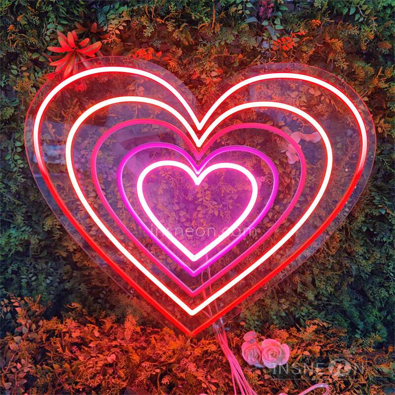 Custom Proposal Heart Beat LED Neon Sign (60cm) Programmable