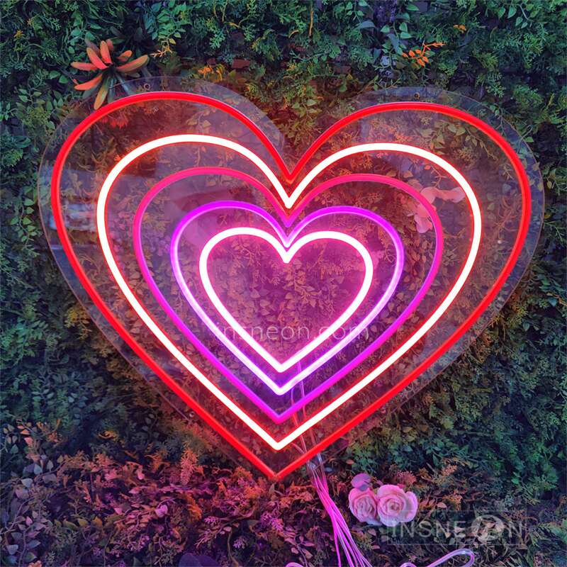 Custom Proposal Heart Beat LED Neon Sign (60cm) Programmable