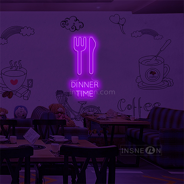'Dinner Time' LED Neon Sign