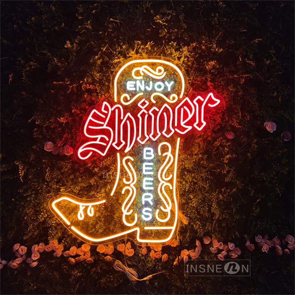 Enjoy Shiner Beer Boot Neon Sign Neon Light (1)