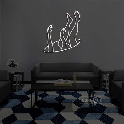'Falling' Neon Sign
