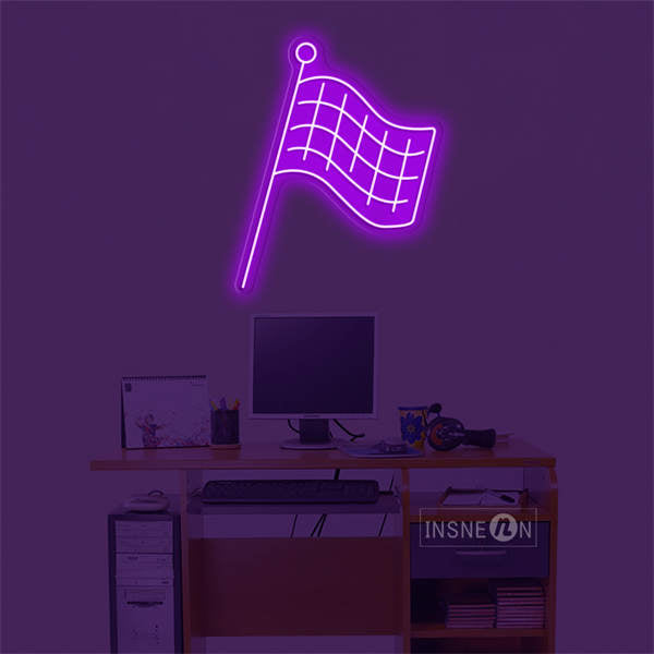 'Finish Flag' LED Neon Sign