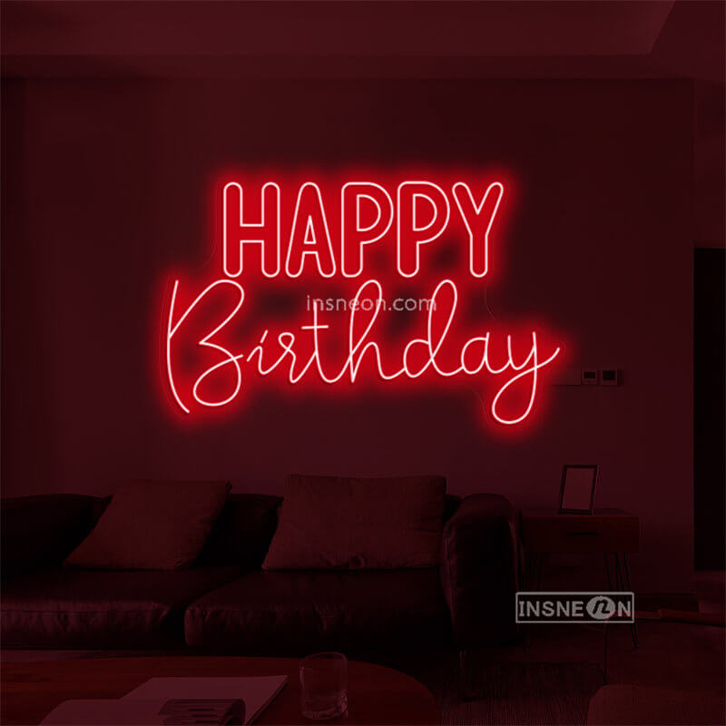 HAPPY Birthday Led Custom Neon Sign