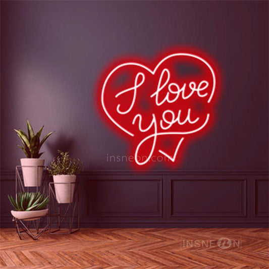 InsNeon Factory I Love You In My Heart Neon Wedding Signs