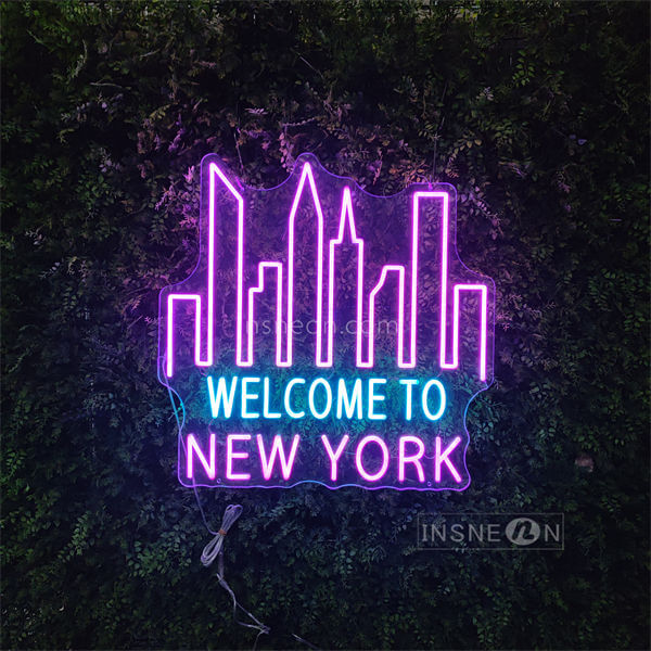 Inesneon factory Welcome to Newyork custom neon sign