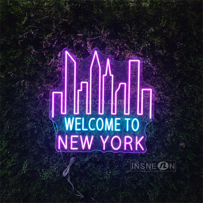 Inesneon factory Welcome to Newyork custom neon sign