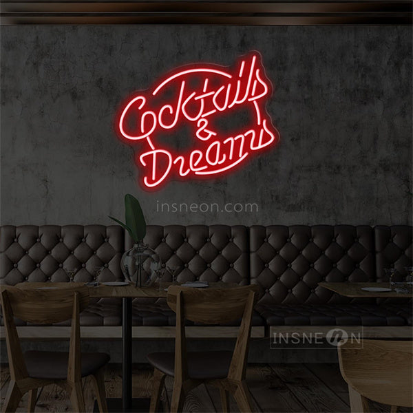 InsNeon Factory Cocktails&Dreams Neon Bar Sign